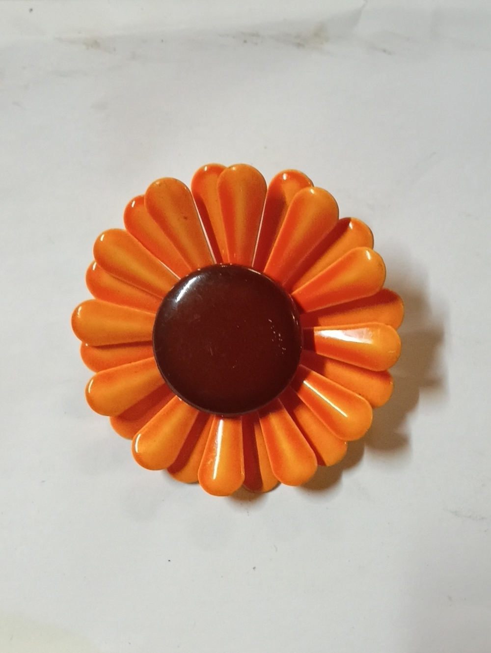 Orange Flower Resin Brooch - Women Accessories